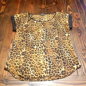 Express leopard print womens top